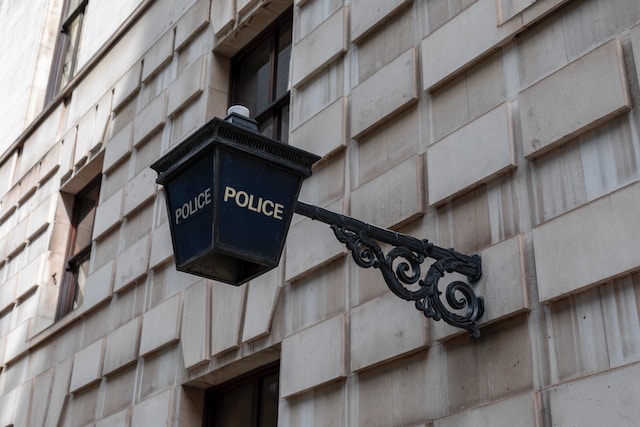 Police Sign On Wall